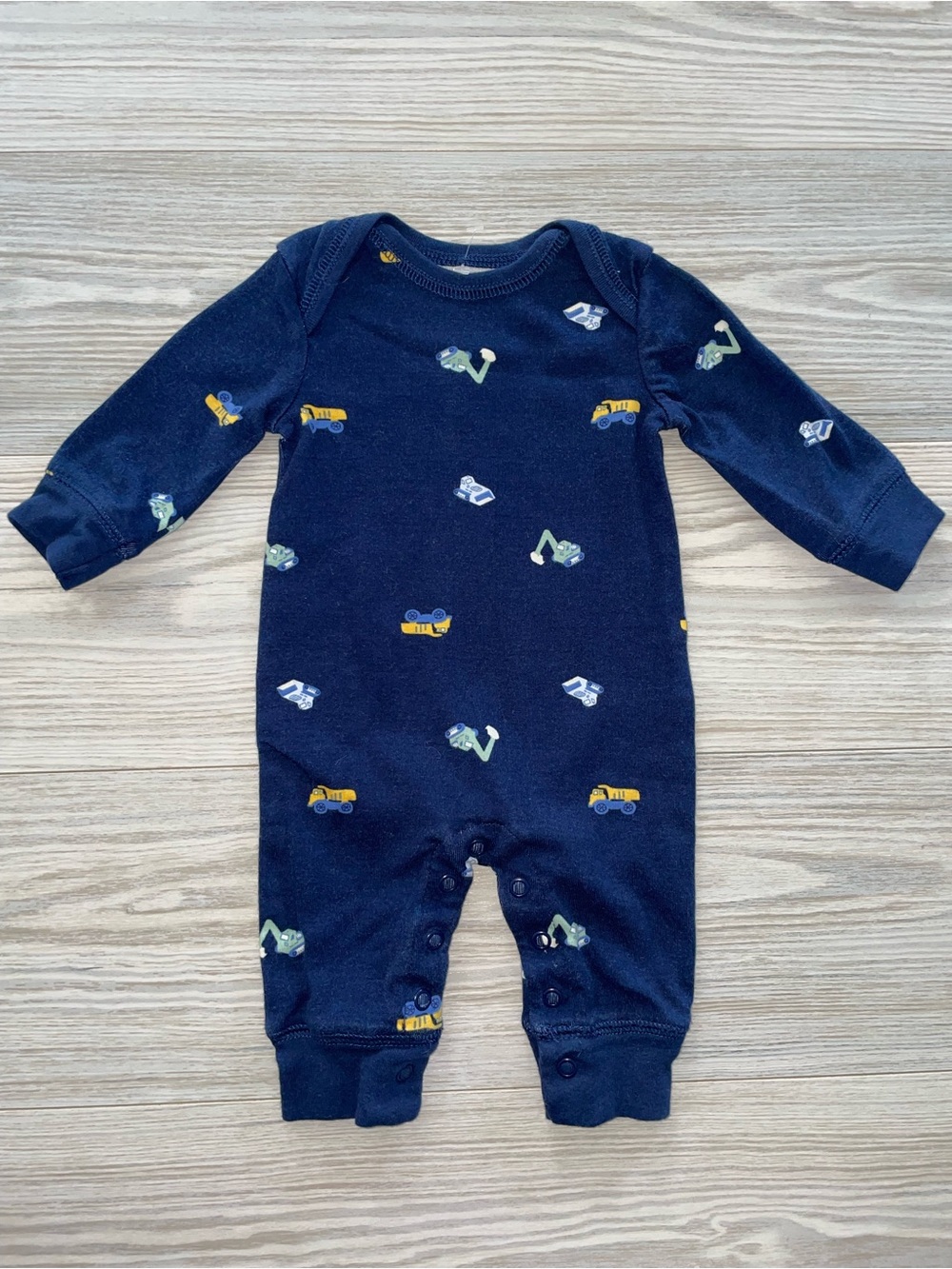 Carter’s Baby Boys Romper 3M Navy Construction Print